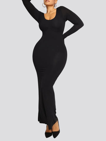 Ultimate Shapewear Maxi Dress with Stylish | Built-in Shapewear Bra 2 in-1 Women Maxi Dress