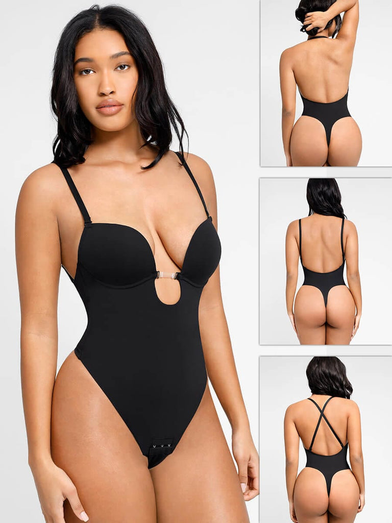 -piece Front Low-cut Beauty Back Wedding Thong Bodysuit