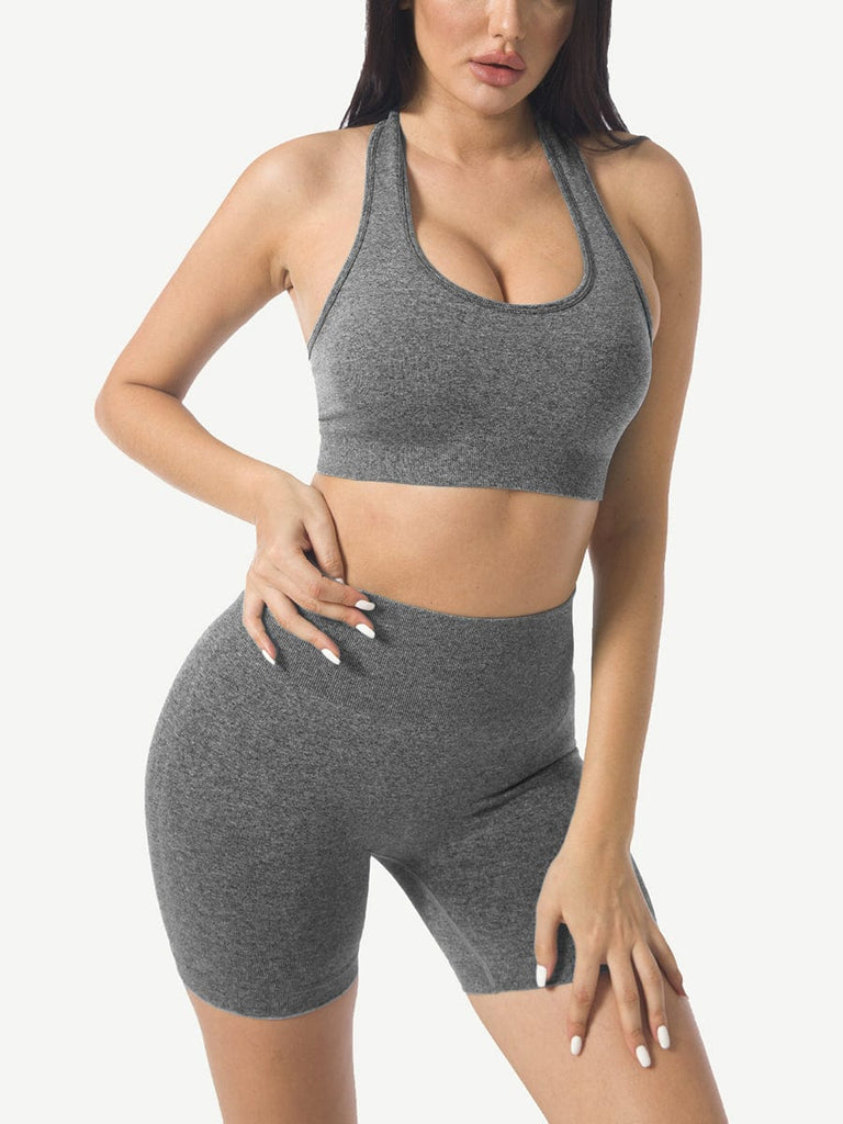 Wholesale 2 Pieces Yoga Suits Nylon Sports Bra and Short Pants