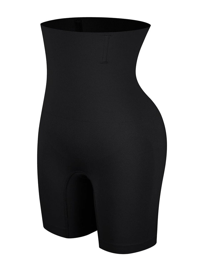 Wholesale Black Seamless High Waist Mid-Thigh Shaper Shorts Instantly Slims