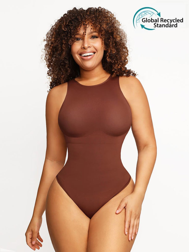 Wholesale ? Eco-friendly Seamless Outer Crew Thong Bodysuit