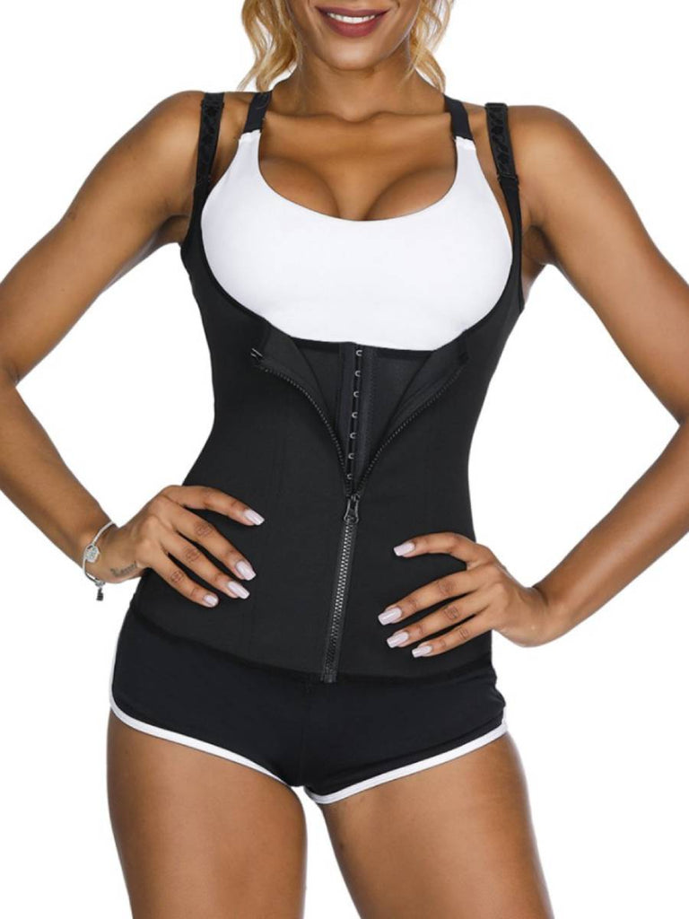 Wholesale Figure Shaper Black Queen Size Steel Boned Vest Shaper For Ladies