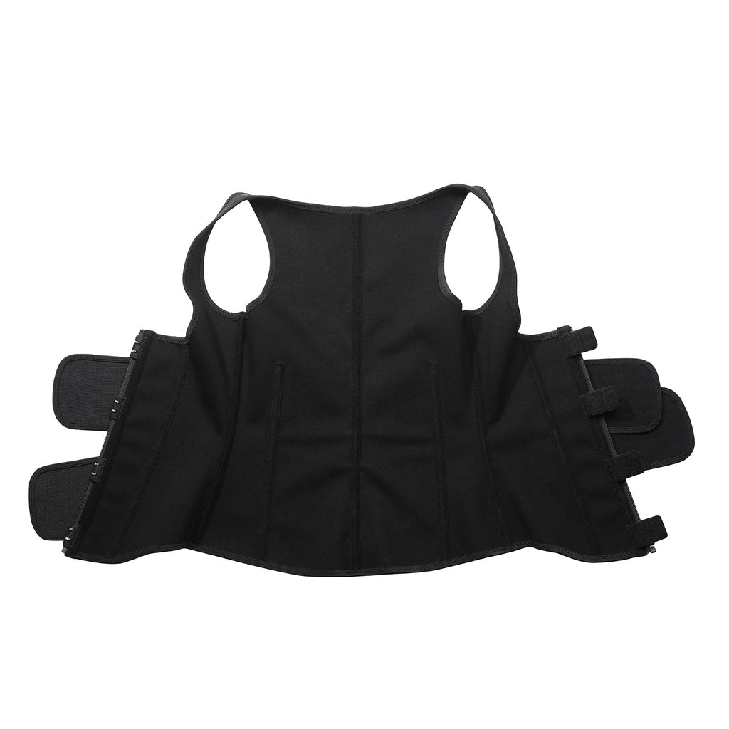 Wholesale Black Latex Waist Trainer Vest Double Belt YKK Zipper Custom Logo